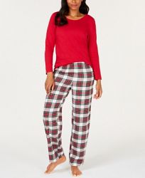 Matching Family Pajamas Women's Stewart Plaid Pajama Set, Created for Macy's