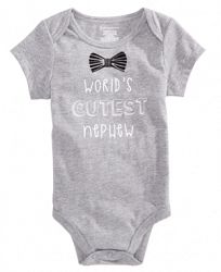 First Impressions Baby Boys Cutest Nephew-Print Bodysuit, Created for Macy's