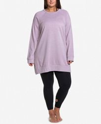 Soffe Curves Plus Size Throw-Back Sweatshirt, Created for Macy's
