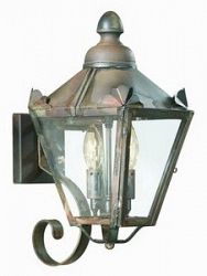 B8940NR - Troy Lighting - Preston - Two Light Outdoor Wall Lantren Natural Rust Finish with Clear Seeded Glass - Preston
