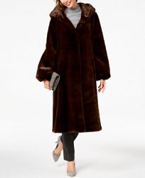 Jones New York Hooded Faux-Fur Coat