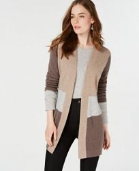 Charter Club Pure Cashmere Colorblocked Cardigan, in Regular & Petite Sizes, Created for Macy's