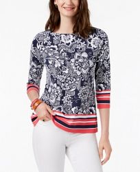Charter Club Boat-Neck Top, Created for Macy's