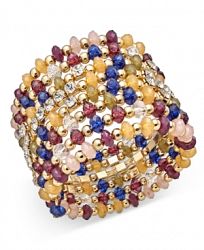 I. n. c. Gold-Tone Multi-Bead Coil Bracelet, Created for Macy's