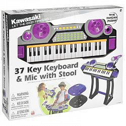 Kawasaki 37 Key Keyboard with Stool and Microphone