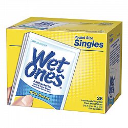 Wet Ones Anti-Bacterial Wipes Singles- Citrus - 28's