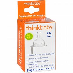 Thinkbaby Stage A Nipple With Vent (0-6 Months) - 2 Pack