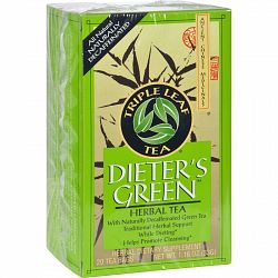 Triple Leaf Tea Dieters Decaffeinated Green Tea - 20 Tea Bags - Case Of 6