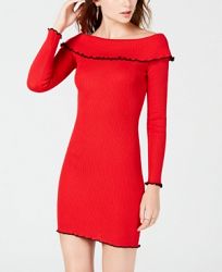 Almost Famous Juniors' Off-The-Shoulder Sweater Dress