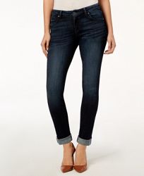 Kut from the Kloth Catherine with Ribbon-Contrast Hem Boyfriend Jeans