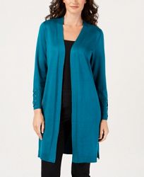 Jm Collection Petite Open-Front Duster Cardigan, Created for Macy's