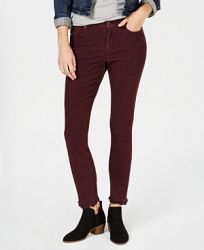 Style & Co Petite Frayed Corduroy Ultra-Skinny Pants, Created for Macy's