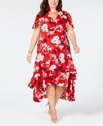 I. n. c. Plus Size Flutter-Sleeve Maxi Dress, Created for Macy's
