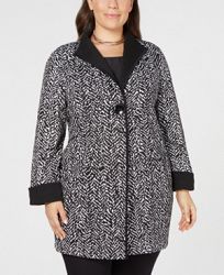 Jm Collection Printed One-Button Jacket, Created for Macy's