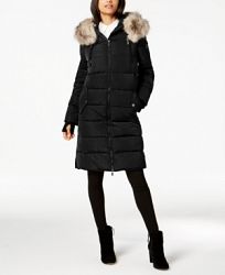 BCBGeneration Faux-Fur-Trim Hooded Puffer Coat