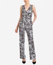 Ny Collection Printed Tie-Waist Jumpsuit