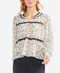 Vince Camuto Ruffled Floral-Print Top