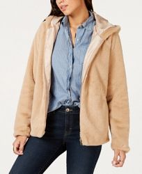 Style & Co Zip-Front Hooded Faux-Fur Jacket, Created for Macy's