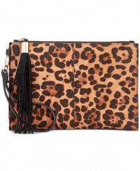 I. n. c. Molyy Leopard-Print Party Wristlet Clutch, Created for Macy's