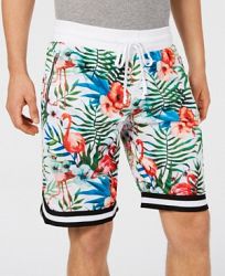 American Stitch Men's Floral-Print Mesh Drawstring Shorts