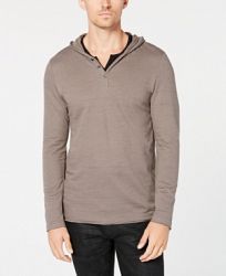 I. n. c. Men's Knit V-Neck Hooded Shirt, Created for Macy's