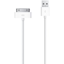 Apple MA591G-B USB Cable Adapter - Apple Dock Connector-USB for iPhone, iPod touch, iPod nano, iPad - 3.28 ft - 1 x Apple Dock Connector Proprietary Connector - 1 x USB - White