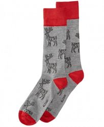 AlfaTech by Alfani Men's Reindeer Socks, Created for Macy's
