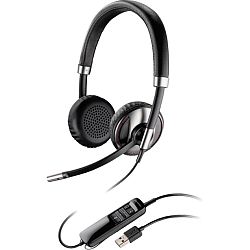 Plantronics Blackwire C720 Headset - Stereo - Black - USB - Wired-Wireless - Bluetooth - 20 Hz - 20 kHz - Over-the-head - Binaural - Supra-aural - Noise Cancelling Microphone