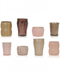 Mercury Light Pink Glass Tealight Holders, Set of 8