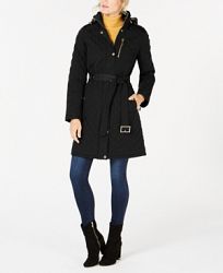 Michael Michael Kors Petite Hooded Quilted Coat