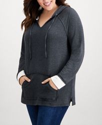 Style & Co Plus Size Heathered Hoodie, Created for Macy's