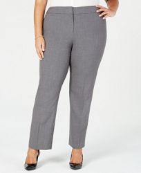 Nine West Plus Size Fly-Front Trousers
