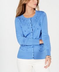 Charter Club Soutache Button-Front Cardigan, Created for Macy's