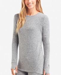 Cuddl Duds Soft Knit Long-Sleeve Crew-Neck Top