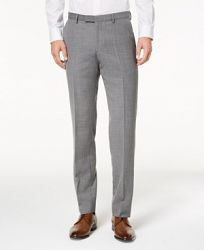 Hugo Men's Modern-Fit Light Gray Patterned Suit Pants
