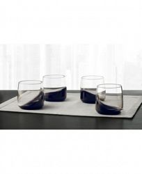 Hotel Collection Set of 4 Small Glasses with Black Ombre, Created for Macy's