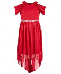 Sequin Hearts Big Girls Embellished Glitter Maxi Dress
