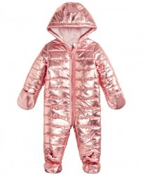 First Impressions Baby Girls Metallic Puffer Snowsuit, Created for Macy's