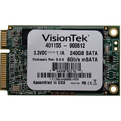 VisionTek 240 GB Internal Solid State Drive - mini-SATA - Plug-in Module - 540 MB-s Maximum Read Transfer Rate - 425 MB-s Maximum Write Transfer Rate