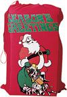 Flannel Printed Santa Bag