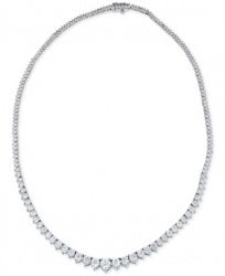 Diamond Graduated 17" Statement Necklace (5 ct. t. w. ) in 14k White Gold