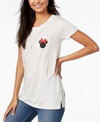 Hybrid Juniors' Minnie Mouse Graphic-Print T-Shirt