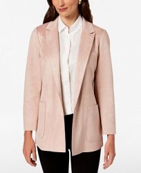 Charter Club Petite Faux-Suede Blazer, Created for Macy's