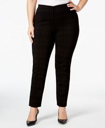 Alfani Plus Size Hollywood Printed Skinny Pants, Created for Macy's
