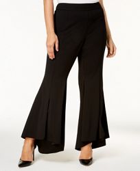 I. n. c. Plus Size Flared High-Low Hem Pants, Created for Macy's