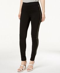 I. n. c. Satin-Contrast Skinny Pants, Created for Macy's