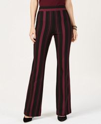 I. n. c. Striped Ponte-Knit Bootcut Pants, Created for Macy's