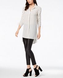 Bar Iii Ruched High-Low Shirt, Created for Macy's