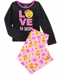 Emoji Big Girls 2-Pc. Pajama Set