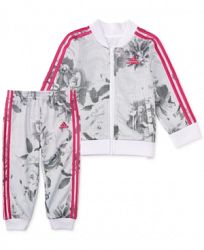 adidas Toddler Girls 2-Pc. Printed Bomber Jacket & Pants Set